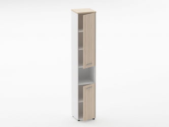 Шкаф 5 узкий закрытый, с нишей Deka 10.23.15Пр Туя/Белый