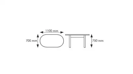 Стол обеденный Овальный ХРОМ 1кат. белый глянец ЛДСП белый