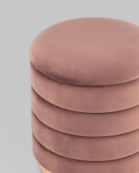 Пуф Франсис с ящиком велюр Пыльно-розовый