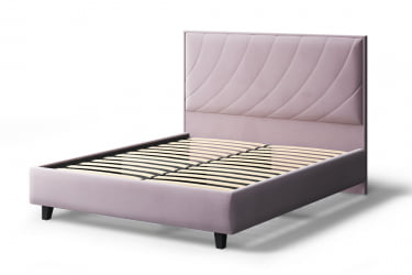 Кровать СОФИЯ 2000*1200мм (на опорах), велюр NEO 15 (лиловый), (б/основания, б/матраса)