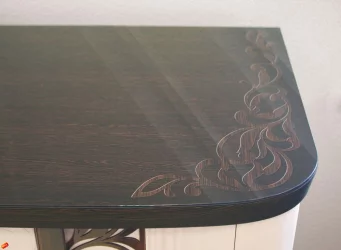 Комплект мебели для спальни Катрин №02 Дуб венге Белый песок Санчо крем Браун вуд