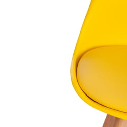 Стул TULIP (mod. 73) / 1 шт. в упаковке дерево/пластик/ПУ, 48.5*52.5*83cм, желтый