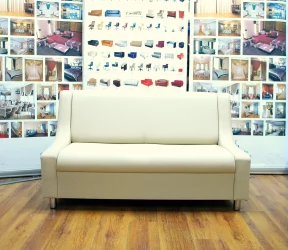 Диван офисный двойной Клерк 9 бежевый Ecotex 3014