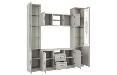 Шкаф комбинированный Габриэлла 06.87 Вудлайн кремовый Аруша венге