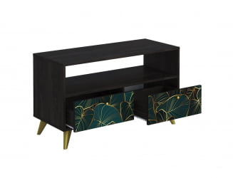 ТВ тумба ТМ-005 АРТ Угольный камень/TROPICAL