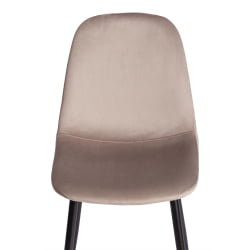 Стул BREEZE (mod. 4724) Велюр/металл , 44 х 53 х 87 см, Coffee (кофейный) HLR9 / черный