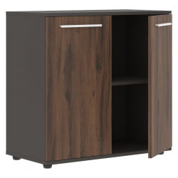 Шкаф с глухими малыми дверьми EDIS ELCS 85.1 Дуб Денвер темный Белый Мокко