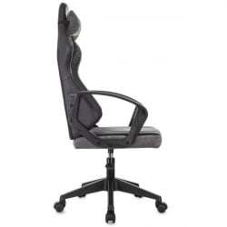 Кресло компьютерное BRABIX Forcer GM-127, 2 подушки, экокожа/велюр, черное/серое