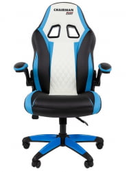Игровое кресло CHAIRMAN Chairman гаме 15 Черный Голубой Белый / game