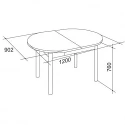 Кухонный стол Квартет Дуб Млечный