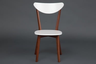 Стул MAXI (Макси) / 1 шт. в упаковке каркас бук, сиденье, спинка - мдф, 86 х 48.5 х 54.5 см, Белый + Коричневый