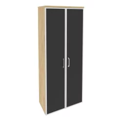 Шкаф высокий широкий ОНИКС О.СТ-1.10Р блаcк Тиквуд Светлый / ONIX O.ST-1.10R black