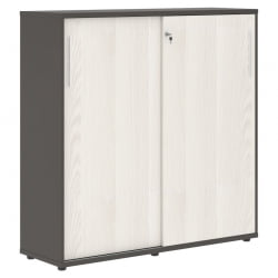 Шкаф с дверьми-купе EDIS EMC 1343 Ясень Траун Белый Мокко