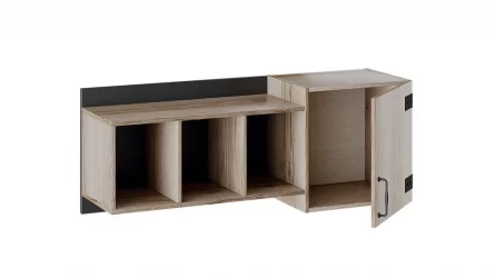 Детский шкаф для игрушек Окланд ТД-324.15.11 Фон Черный/Дуб Делано