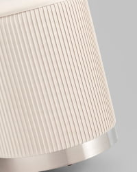 Пуф Шарлотта с ящиком велюр бежевый серебро основание