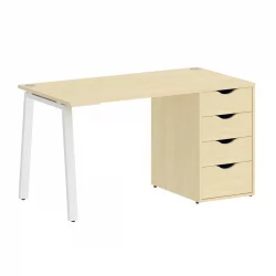 Стол письменный HOME OFFICE VR.SP-3-138.4.A Клен/Белый металл