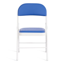 Офисный стул FOLDER (mod. 3022G) каркас: металл, сиденье/спинка: экокожа, 46.5 х 47.5 х 79 см, blue (синий) / white (белый)