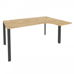 Стол эргономичный правый на П-образном м/к ONIX O.MP-SA-4R Тиквуд Светлый/Антрацит