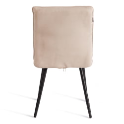 Металлический стул Sweet LT, велюр, бежевый/черный, 7, 41х55х88 см