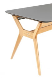 Стол раскл. Нарвик Glass 120-150 Automatic Natur/Dark matte glass