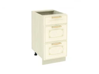Стол с 3 ящиками (с системой плавного закрывания) Милана 23.90 Сосна Астрид/Ваниль