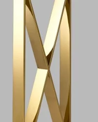 Консоль КРОСС 115x30 Золото (стекло smoke)