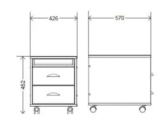 Тумбочка для детской Tumba 1 step Клен Серый