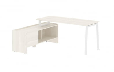 Стол с тумбой EDIS ELCT 17614 Ясень Траун Белый