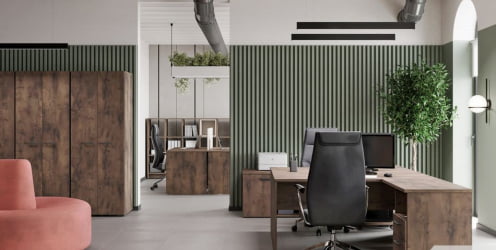 Стеллаж офисный LEMO L-70 Таксония шоколадная