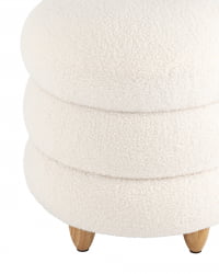 Пуф с ящиком Винни L Тедди белый