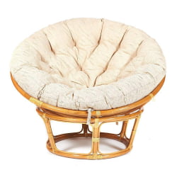 Кресло PAPASAN 23/01 W /с подушкой/ диаметр подушки 129 см, 115х101х104 см, Honey (мед), ткань Старт