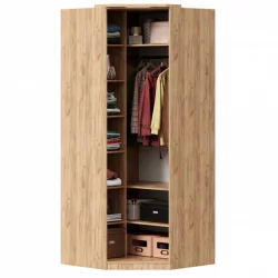 Угловой гардеробный шкаф Фиджи ЛД 659.244.000 Дуб Золотой Антрацит