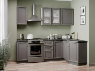 Тумба кухонная окончание 350 Джелатто ЛД 241.220.000.097 Белый Оникс серый