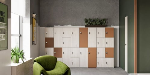 Комплект дверей низких (4 шт.) LEMO L-016 Карамель нюд