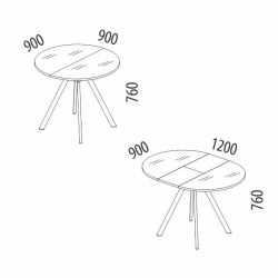 Круглый стол из стекла Орфей 51 (01) Мрамор белый-Серый