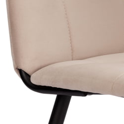 Стул обеденный Asti велюр, молочный/черный, (Porsche 2)