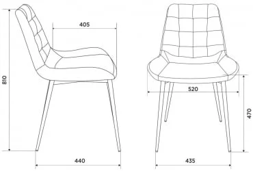 Стул для кухни Бюрократ KF-6 Черный Light 20