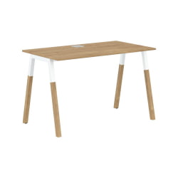 Стол письменный Forta FST 1167 Дуб Гамильтон Белый премиум