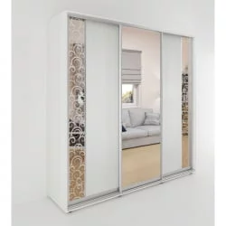 Шкаф-купе 3-х дверный Акцент-Вера ДС 2400х600 Выбеленное дерево