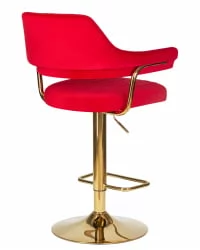 Стул барный DOBRIN CHARLY GOLD Красный велюр MJ9-45