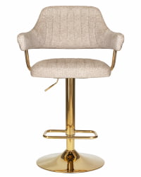 Стул барный DOBRIN CHARLY GOLD (бежевый твид (LEO26))