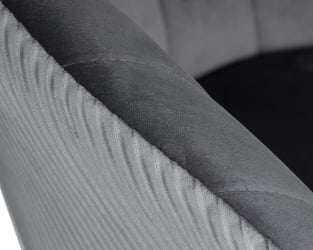 Кресло DOBRIN EDISON BLACK (серый велюр (1922-19))