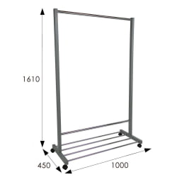 Вешалка на колёсиках В 35Н Серый