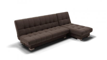 Диван Хьюстон-2 угол левый/правый (ЗР) Цвет фасада: Коричневый; Тип: Левый/правый; Материал фасада: Металл/Велюр