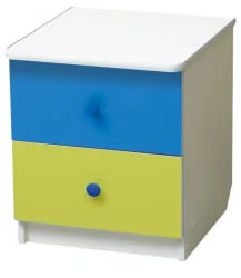 Тумба детская прикроватная Радуга Белый/Лайм/Синий