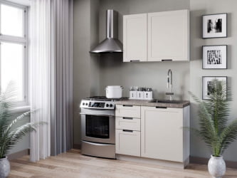 Тумба кухонная 400 с 3 ящиками (4) Джамис ЛД 296.110.000.091 Белый Кашмир