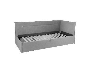 Кровать  0.9 Альба (Тахта) КМ.T-16 графит (велюр)