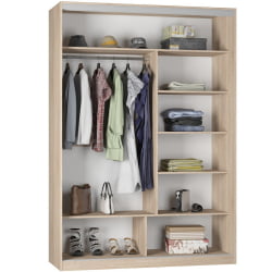 Шкаф-купе B-220х160х60-2(ЯШТ-ЯШС-D10D10)