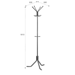 Вешалка напольная Пико 3 Металлик
