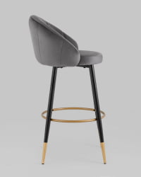 Стул Наоми барный велюр Серый